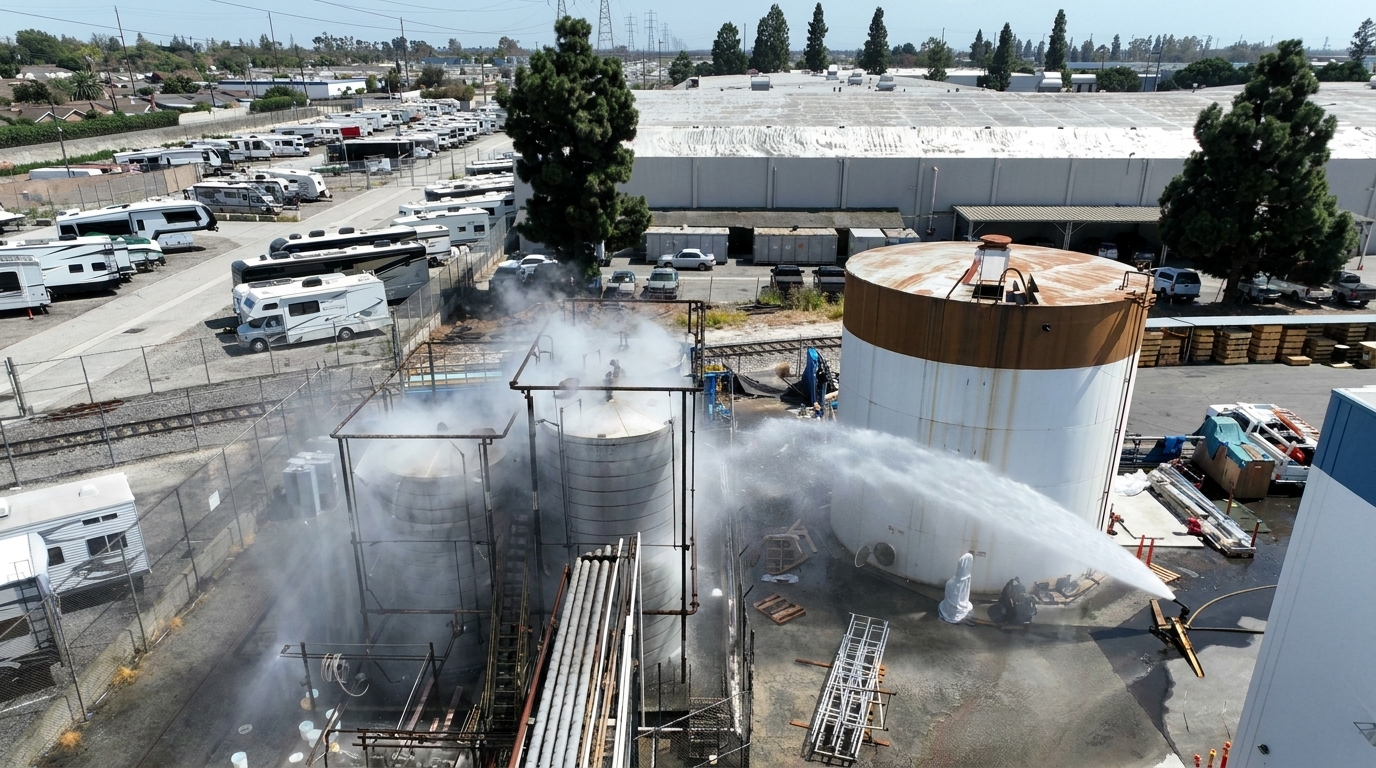 California Chemical Tank Explosion Garden Grove
