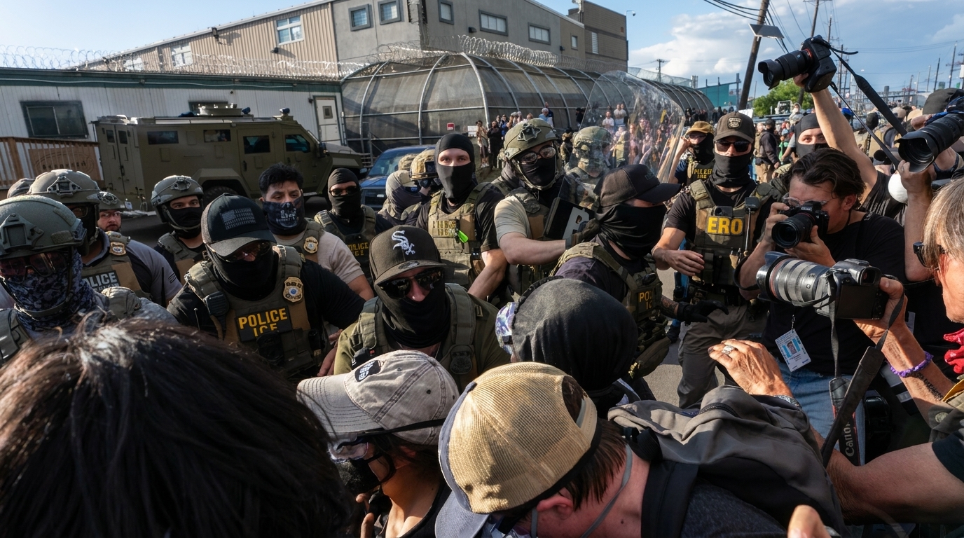 Delaney Hall ICE detention Newark conditions protests 2026