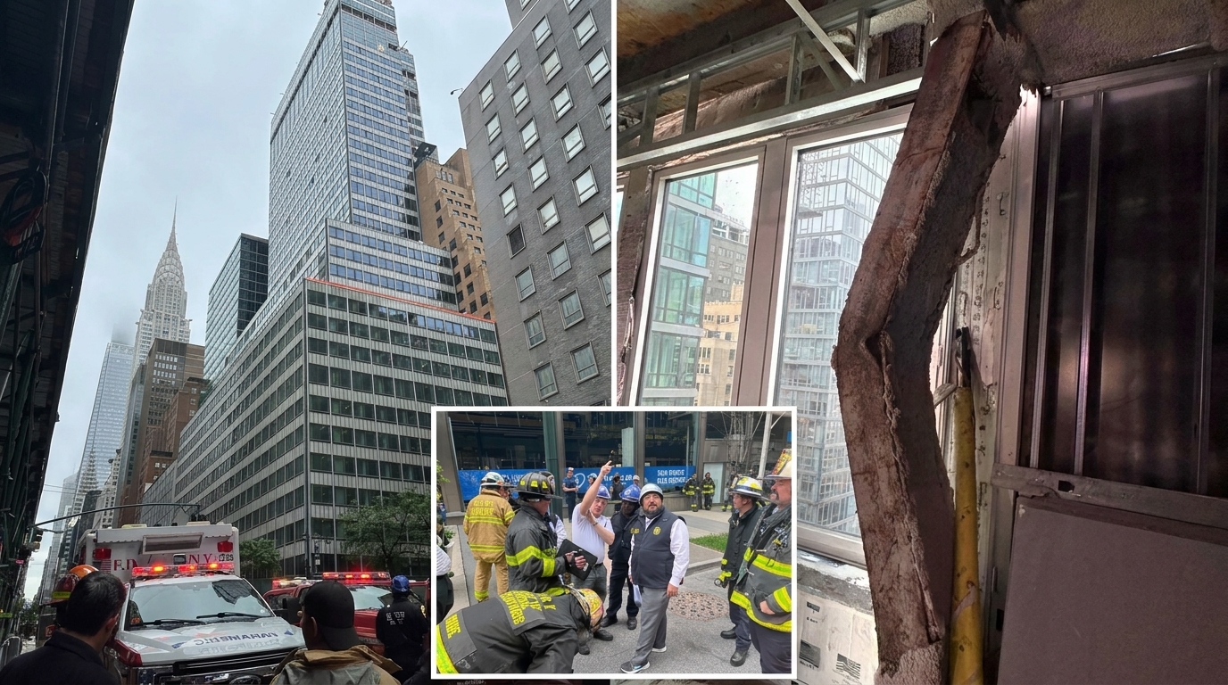 manhattan building collapse scare